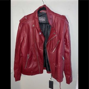 NWT Vegan Leather Biker Jacket